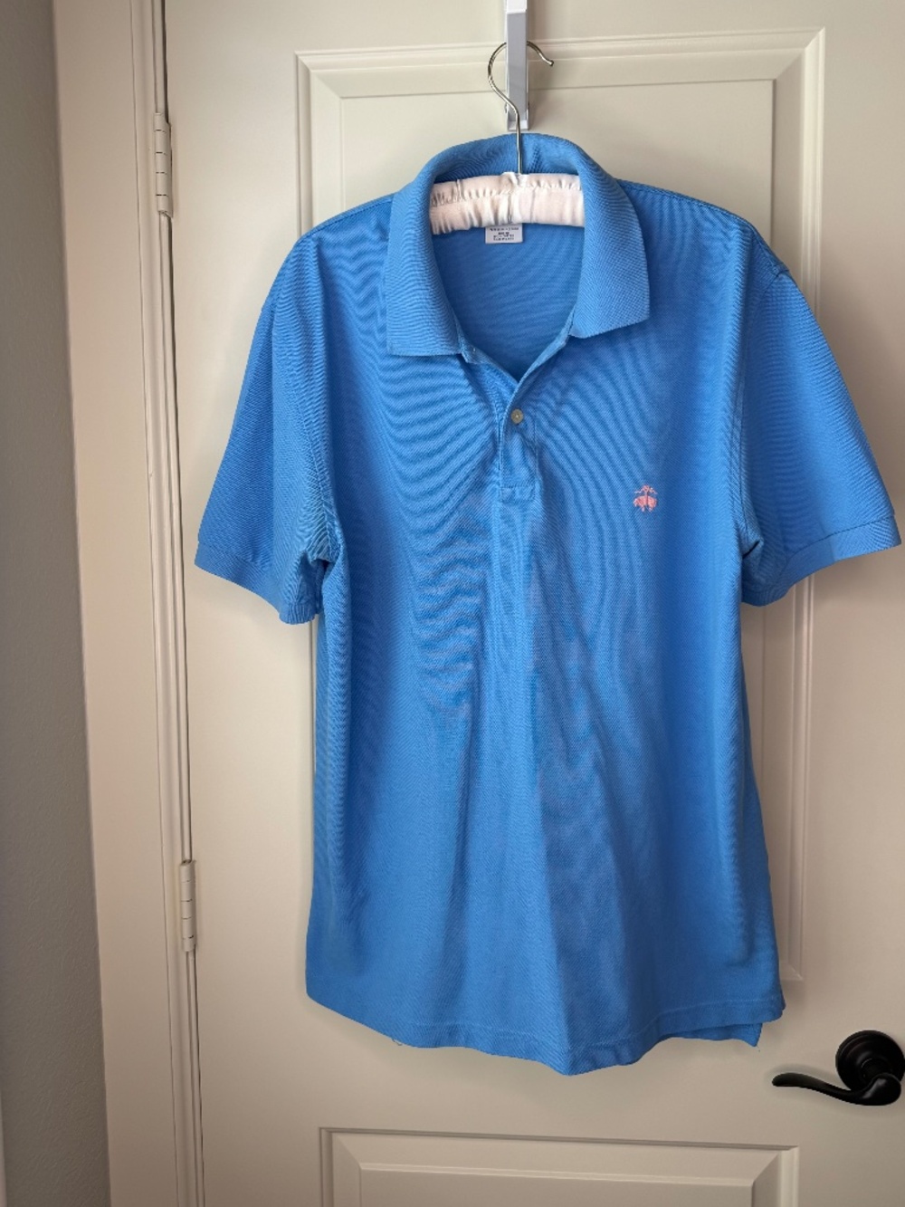Brooks Brother's Men’s Classic Fit Polo Shirt - Light Blue Heathered Cotton